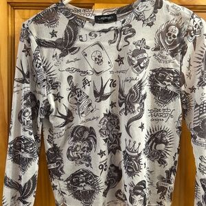 Ed Hardy Flashboard mesh top